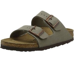 Size 38 Olive Leather Birkenstocks - Worn